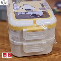 Gambar Kotak Makan Lunch Box Snoopy Original 1000ml 304 Stainless Bento Box 2 tingkat - Putih-Kuning dari Sbj-Jakarta undefined 4 Tokopedia