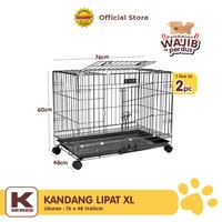 Gambar KANDANG OCTAGON - Kandang Lipat XL Ukuran 76x48x56cm | Kandang Besi Lipat - Tanpa Roda -Reg dari Octagon Pet Indonesia undefined 1 Tokopedia