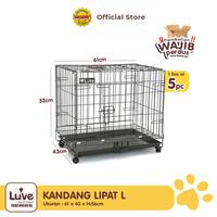 Gambar KANDANG LUVE - Kandang Lipat L Ukuran 61x43x52cm | Kandang Besi - TANPA RODA dari Octagon Pet Indonesia undefined 1 Tokopedia