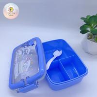 Gambar Lunch Box Sekat Set Sendok Garpu Kotak Makan Tempat Bekal Anak Handle - Merah Muda dari Daijiro shop undefined 3 Tokopedia