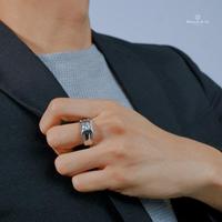 Gambar SALE Miracle Jewelry Cincin Pria Double Line Batu Berlian Moissanite Asli dari AsepRocky undefined 5 Tokopedia