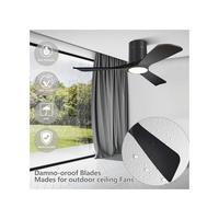 Gambar Diskon 42 Inch Flush Mount Ceiling Fans With Lights Modern Low Profile Ceiling Fan With Light And Remote Control Reversible Noi dari Mantep Store undefined 5 Tokopedia