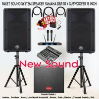 Gambar Paket Sound System Indoor Outdoor Live Musik Karaoke Speaker Yamaha DBR 10 Inch + Subwoofer 15 Inch Mixer 6 Channel Usb Bluetooth Garansi Original dari new sound undefined 1 Tokopedia