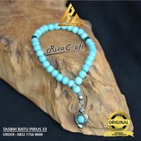 Gambar Terbaru Tasbih Cantik Unik 33 Beads Biji Butir Batu Pirus Biru Persia Asli Original dari More Storage undefined 4 Tokopedia