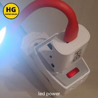 Gambar steker SNI Indonesia bulat 3in1 + fuse 13A  led T multi universal 3 lubang  serbaguna dari Harga Galau undefined 5 Tokopedia