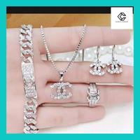 Gambar Cahaya** Xuping-Kalung-Set Perhiasan Wanita-Set Chanel Xuping Silver dari Cahaya_Nurani undefined 1 Tokopedia
