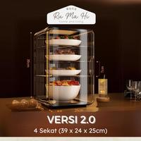Gambar TERBARU RUMAHI -ASAHI Premium Food Cover Lemari Penyimpan Lauk Tingkat Penyimpanan Makanan Susun Tudung Saji Kue Roti Cemilan Lauk Anti Debu Lemari Tudung Saji Makanan Anti Lalat Tudung Saji Makan Serbaguna - 3 Tingkat v1 dari SNDTECH undefined 5 Tokopedia