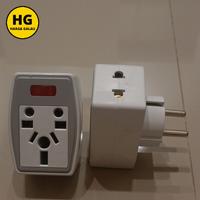 Gambar steker SNI Indonesia bulat 3in1 + fuse 13A  led T multi universal 3 lubang  serbaguna dari Harga Galau undefined 3 Tokopedia