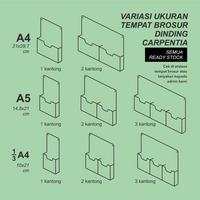 Gambar Carpentia | Tempat Brosur Dinding Akrilik / Acrylic Holder Gantung - A4 V - Tipe D dari Carpentia Indonesia undefined 5 Tokopedia