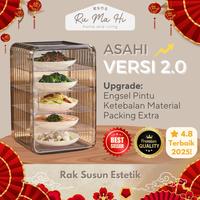Gambar TERBARU RUMAHI -ASAHI Premium Food Cover Lemari Penyimpan Lauk Tingkat Penyimpanan Makanan Susun Tudung Saji Kue Roti Cemilan Lauk Anti Debu Lemari Tudung Saji Makanan Anti Lalat Tudung Saji Makan Serbaguna - 3 Tingkat v1 dari SNDTECH undefined 1 Tokopedia