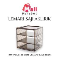 Gambar TERBARU Mall Perabot | Lemari Tudung Saji Rak Makan Tingkat | Bahan Acrylik Food Organizer BPA Free | Rak Pajangan - 3 SUSUN, PUTIH AKRILIK dari SNDTECH undefined 5 Tokopedia