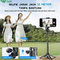 Gambar Terlaris TNW T26 Extendable Grip Tripod Mini Selfie Stick Remote Control Tripod 3 In 1 Tongsis Tripod Bluetooth Dan Lampu - Putih+Lampu*2 dari Smart Tech Shopp undefined 4 Tokopedia