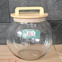 Gambar Toples Kaca Bening Tutup Kayu DLX KINTAN A [4 liter] Seal Karet dari DeHouseWare undefined 2 Tokopedia