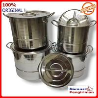 Gambar Panci Stainless Set Panci Kukus Panci Steamer Panci Liwet Nasi Dandang Air Stainless Tebal - No 2 Dia 28 Cm dari mbakul dapur undefined 4 Tokopedia