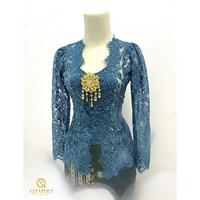 Gambar Atasan kebaya metalic payet premium untuk wisuda kondangan lamaran - Teal, M dari Dn outlet undefined 3 Tokopedia