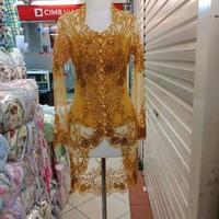 Gambar Atasan kebaya payet pinguin//kebaya payet model terbaru//kebaya payet pengantin - Gold, S dari Dn outlet undefined 5 Tokopedia