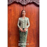 Gambar Atasan Kebaya Kutubaru Encim Silk Bordir Lengan Panjang Ginko - Pistachio, M dari Dn outlet undefined 1 Tokopedia