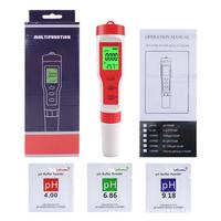 Gambar ALAT UKUR PH METER AIR MULTI FUNGSI | PH TDS EC TEMPRATURE SALINITY DIGITAL / TESTER PH / ALAT PENGUKUR KEASAMAN CAIRAN AIR WATER QUALITY TESTER AQUARIUM - 4 in 1 PH Meter dari RR Kitchenware undefined 5 Tokopedia
