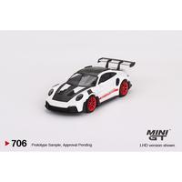 Gambar MINI GT 706 - Porsche 911 (992) GT3 RS Weissach Package White with Pyro Red dari SKY STORY SHOP undefined 2 Tokopedia