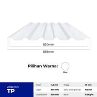Gambar Alderon Transparan Premium/Alderon Bening double layer tbl 4,5mm lbr efektif 83cm harga per meter dari Yanjaya Roof undefined 2 Tokopedia