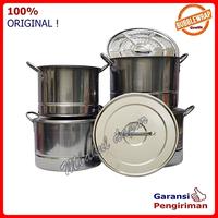 Gambar Panci Stainless Set Panci Kukus Panci Steamer Panci Liwet Nasi Dandang Air Stainless Tebal - No 2 Dia 28 Cm dari mbakul dapur undefined 5 Tokopedia