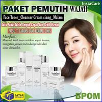 Gambar READY STOK ( TOP 3 ) INSTACARE 1 PAKET CREAM PEMUTIH-WAJAH GLOWING KULIT INSTA CARE SKINCARE KRIM SIANG MALAM SERUM FLEK HITAM BPOM HALAL WANITA SABUN CEPAT TONER ORI PALING AMPUH ASLI BIKIN AMAN BUSUI SKINCER SATU DAY NIGHT MS GLOW SEKINKER ADERA AISH - Paket Cream dari Tikd store undefined 4 Tokopedia