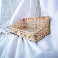 Gambar NEW KERANJANG ROTAN HANTARAN SESERAHAN PERNIKAHAN WADAH BUAH TEMPAT PARCEL LEBARAN 35X23X15 CM - Hitam dari YukanaShop undefined 2 Tokopedia