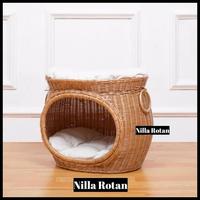 Gambar Rumah Kucing / Kandang Tempat Tidur Kucing Tingkat Rotan Asli Promo - Hello Kitty, Putih dari Petzone Outlet undefined 2 Tokopedia