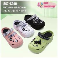 Gambar Sandal Baim Jibbitz Bintang Tinggi 7cm Bahan Eva Rubber | Baim Wedges Wanita Dewasa Fashion EVS Rubber Anti Slip Platform [Rubi Shoestore] - Hitam-10, 35/36 dari Rubi Shoestore undefined 3 Tokopedia