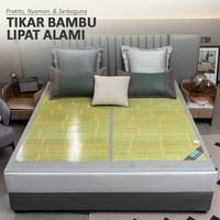 Gambar Tikar Lipat Bambu Alami Premium Alas Tidur Adem & Halus || Karpet Rotan Lantai Besar Tidak Panas (FREE TAS) || X9 A1 - TIKAR POLOS , 180 X 200 CM  dari Comfort Homes88 undefined 1 Tokopedia