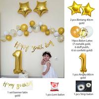 Gambar [Paket] Dekorasi Ulang Tahun Anak Chain Simple Star Latin Hiasan Minimalis Aesthetic Elegan Premium Terbaru dari buyutstorea undefined 2 Tokopedia