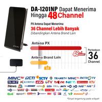 Gambar Antena TV Indoor Digital Analog DVB-T2 4K + Standing Unit PX DA-1201NP dari Akses Indotech undefined 2 Tokopedia