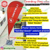 Gambar Flag Banner (Tinggi Tiang 3 meter ) + Flying Banner (Beach Flag / Bendera Pantai) + Poster Spesial Satin Hi End - Poster 2 sisi dari Multi Printing Group undefined 3 Tokopedia