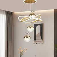 Gambar LAMPU HIAS GANTUNG RUANG TAMU 3 WARNA / LAMPU GANTUNG BOLA RING / LAMPU GANTUNG - GOLD dari kazbell undefined 2 Tokopedia