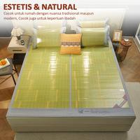 Gambar Tikar Lipat Bambu Alami Premium Alas Tidur Adem & Halus || Karpet Rotan Lantai Besar Tidak Panas (FREE TAS) || X9 A1 - TIKAR POLOS , 180 X 200 CM  dari Comfort Homes88 undefined 3 Tokopedia