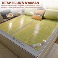 Gambar Tikar Lipat Bambu Alami Premium Alas Tidur Adem & Halus || Karpet Rotan Lantai Besar Tidak Panas (FREE TAS) || X9 A1 - TIKAR POLOS , 180 X 200 CM  dari Comfort Homes88 undefined 4 Tokopedia