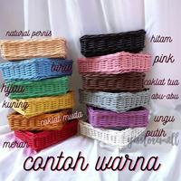 Gambar NEW KERANJANG ROTAN HANTARAN SESERAHAN PERNIKAHAN WADAH BUAH TEMPAT PARCEL LEBARAN 35X23X15 CM - Hitam dari YukanaShop undefined 3 Tokopedia
