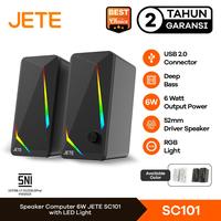 Gambar Speaker PC Komputer Laptop JETE SC101 5 Watt with LED Light - Garansi 2 Tahun - Black dari JETE Authorized Store Bali undefined 1 Tokopedia