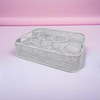 Gambar GUNINCO RAK AQUA GELAS 12 LUBANG / Tempat Aqua Gelas 2IN1 / Tatakan Gelas Besi Lebaran / Wadah Aqua Dan Tempat Tisu Putih Tahan Karat / Rak Gelas - 9 Lubang+tempat sedotan dari LOVE HOME LIVING undefined 5 Tokopedia