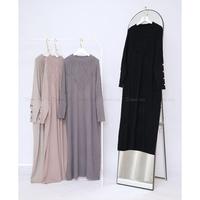 Gambar DISTRICT DEA - DD Batwing Dress - dress rajut lengan panjang model batwing - dress rajut polos - dress rajut kancing - dress rajut wanita - dress maxi rajut - gamis rajut - gamis maxi - gamis batwing rajut - Grey dari Nasikalaya undefined 3 Tokopedia