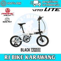 Gambar Sepeda Lipat Pacific Vito XR / Vito Lite 11/12 speed - LITE BLACK WHITE dari RJ BIKE OFFICIAL undefined 3 Tokopedia
