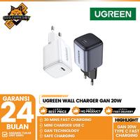 Gambar UGREEN WALL CHARGER KEPALA ADAPTOR GAN 20W TYPE C FAST CHARGING - 90664 15324 - Black dari GGSTORESBY undefined 1 Tokopedia