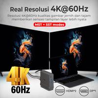 Gambar PX HDS-1500 HDS1500 Multiple Display 4 Layar USB Hub Type C 3.1 Docking Station Dual HDMI DP 15 In 1 dari Lisensiantivirus undefined 5 Tokopedia