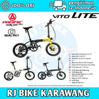 Gambar Sepeda Lipat Pacific Vito XR / Vito Lite 11/12 speed - LITE BLACK WHITE dari RJ BIKE OFFICIAL undefined 1 Tokopedia