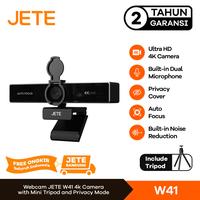 Gambar Webcam 4K UHD for Meeting Streaming JETE W41 , with Mini Tripod , Dual Mic , Privacy Cover - Garansi 2th dari JETE Authorized Bandung undefined 1 Tokopedia