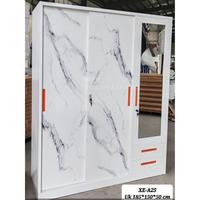 Gambar LEMARI PAKAIAN 3 PINTU DILENGKAPI 2 LACI PENYIMPANAN BAHAN FULL PLAT BESI - XE 03 dari astro Furniture Lampung undefined 2 Tokopedia