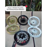 Gambar VELG RACING V ROSSI VENOM GALAXY PALANG 18+PIRINGAN 260MM MOTOR BEAT KARBU/BEAT ESP/BEAT FI/BEAT DELUXE/VARIO 110 KARBU/VARIO 110 FI/VARIO125/VARIO 150/GENIO/SPACY/SCOOPY KARBU/SCOOPY FI - Hitam p-18, Vario 125/150 dari Speed stores- undefined 1 Tokopedia