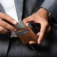 Gambar Raven Leather Dompet Kartu Pria Kulit Sapi Asli Saka Card Hold Wallet - Brown dari Syakhila Official undefined 4 Tokopedia