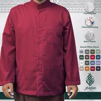 Gambar Baju Koko Pria Bahan Toyobo - Merah - Maroon, L dari Ghazlan On Toped undefined 1 Tokopedia