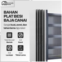 Gambar [TERMURAH] RAK DAPUR Besi Anti Karat Desain Minimalis Modern Lemari Rak Piring Susun Tertutup Aesthetic Tempat Penyimpanan Alat Masak Serbaguna Desain Modern - Minimalis Home - 3Tingkat-WHITE-80x60x35 dari MinimalisHome undefined 3 Tokopedia